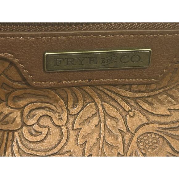 NWT Frye & Co Floral Tooled Shoulder Bag - Picture 7 of 12